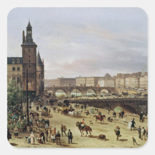 Adesivo Quadrado O mercado da flor, 1832