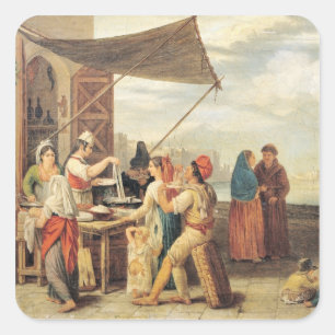 Adesivo Quadrado O mercado italiano