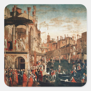 Adesivo Quadrado O milagre da relíquia da cruz verdadeira