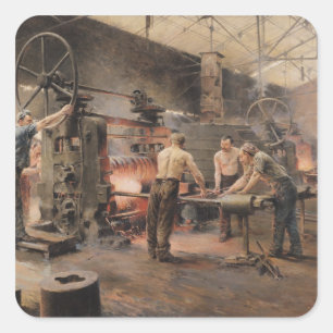 Adesivo Quadrado O moinho de rolamento