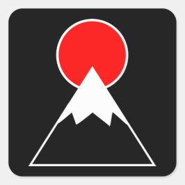 Adesivo Quadrado O Monte Fuji inspirou