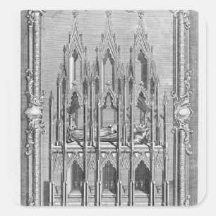 Adesivo Quadrado O monumento de Edward II