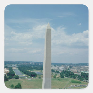 Adesivo Quadrado O monumento de Washington, construído 1848-85