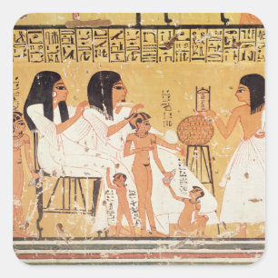 Adesivo Quadrado O morto, a sua família e os seus empregados