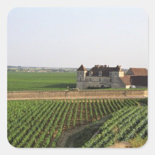 Adesivo Quadrado O mosteiro do Clos de Vougeot do século XVI e