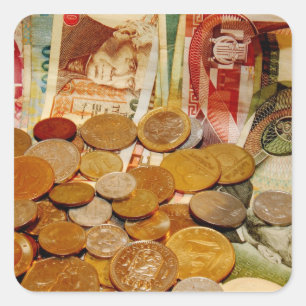 Adesivo Quadrado O mundo do dinheiro