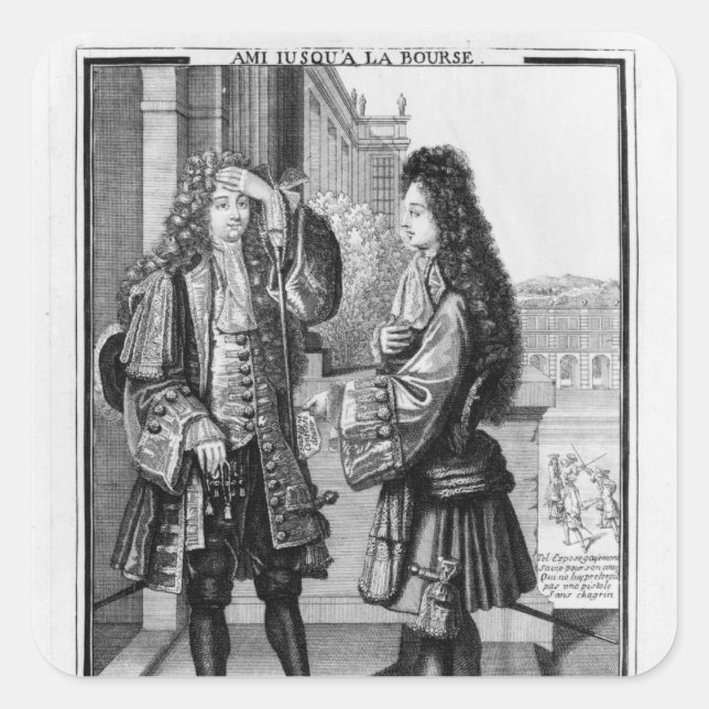 Adesivo Quadrado O mutuante e o mutuário (Frente)