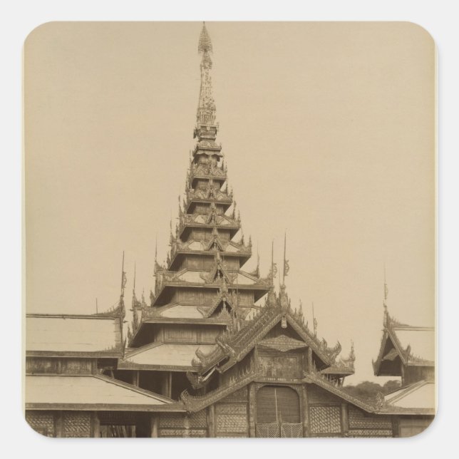 Adesivo Quadrado O Myei-nan ou a sala principal do público (Frente)