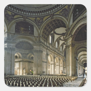Adesivo Quadrado O Nave da catedral de St Paul (foto)