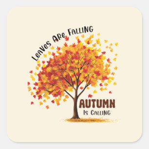 Adesivo Quadrado O outono está chamando