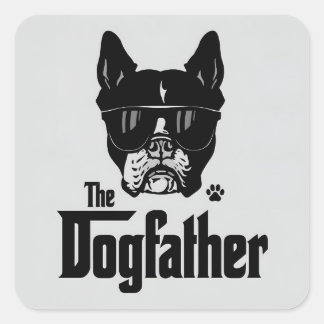 Adesivo Quadrado O Pai Cachorro e Papai Cachorro