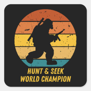 Adesivo Quadrado O Pé Grande Não Quer Esconder-Se E Procurar Mais A