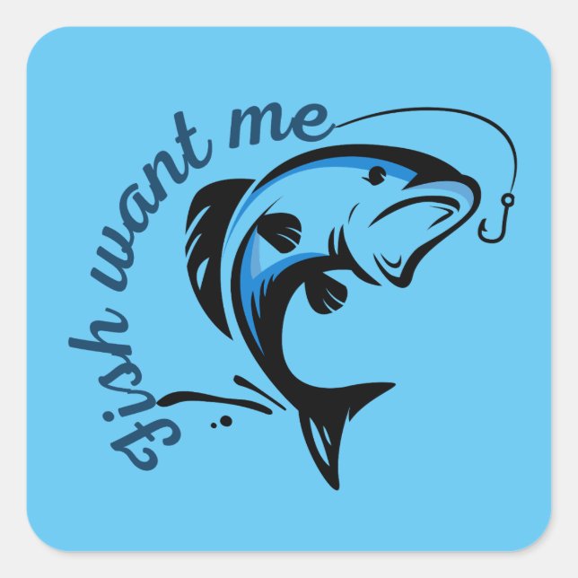 Adesivo Quadrado O Peixe Me Quer (Frente)