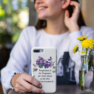 Adesivo Quadrado O perdão é a Fragrância que a Violeta Deixa