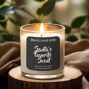 Adesivo Quadrado O Perfume Favorito do Papai Noel   Rótulos Moderno