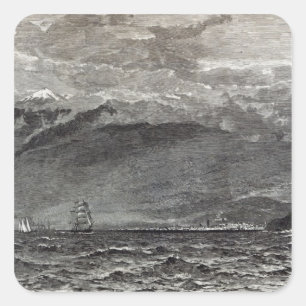 Adesivo Quadrado O pico de Teneriffe, Sante Cruz