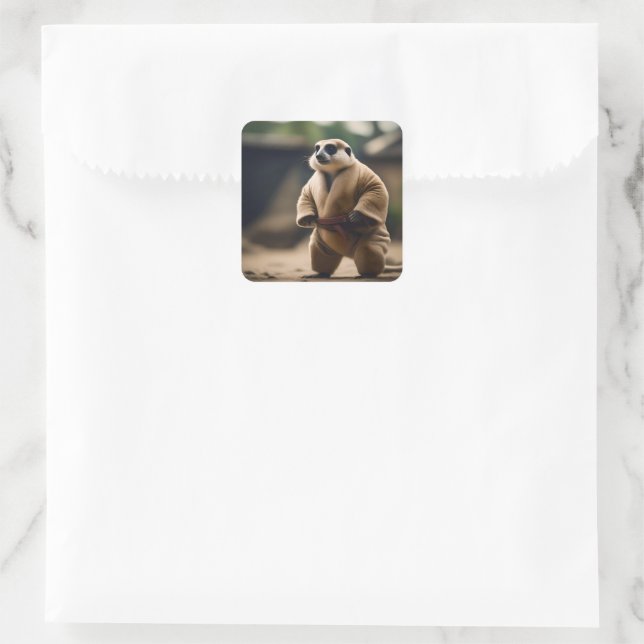 Adesivo Quadrado O poderoso Meerkat: Sumo Showdown, (Bolsa)