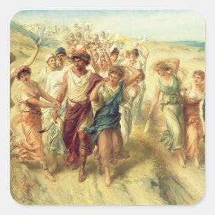 Adesivo Quadrado O poeta Anacreon (570-485 BC) com seus musas, 189