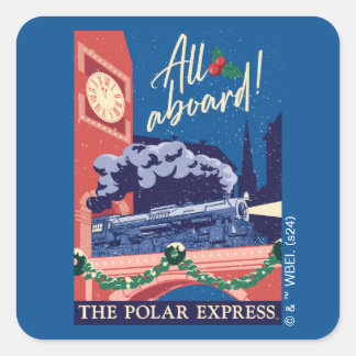 Adesivo Quadrado O Polar Express - Tudo A Bordo!