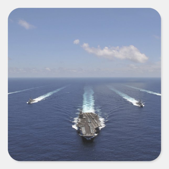 Adesivo Quadrado O porta-aviões USS Abraham Lincoln (Frente)