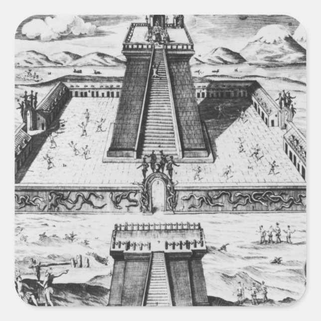 Adesivo Quadrado O Presidente Templo em Tenochtitlan (Frente)