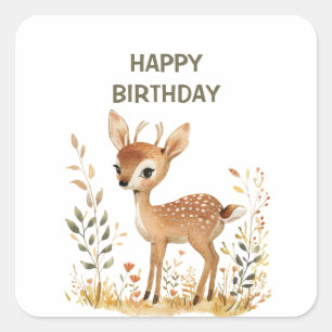 ADESIVO QUADRADO O PRIMEIRO ANIVERSÁRIO DO BEBÊ