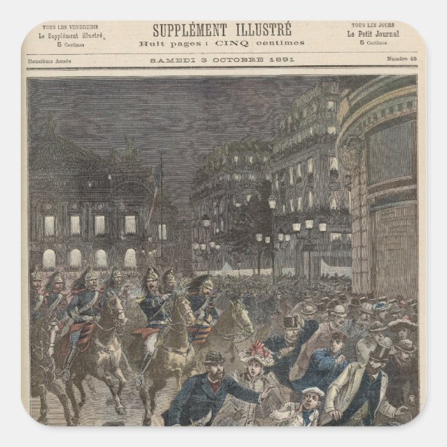 Adesivo Quadrado O primeiro desempenho do "Lohengrin" (Frente)