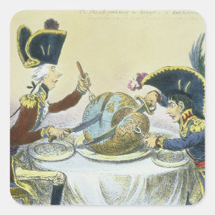 Adesivo Quadrado O pudim de ameixa no perigo, 1805