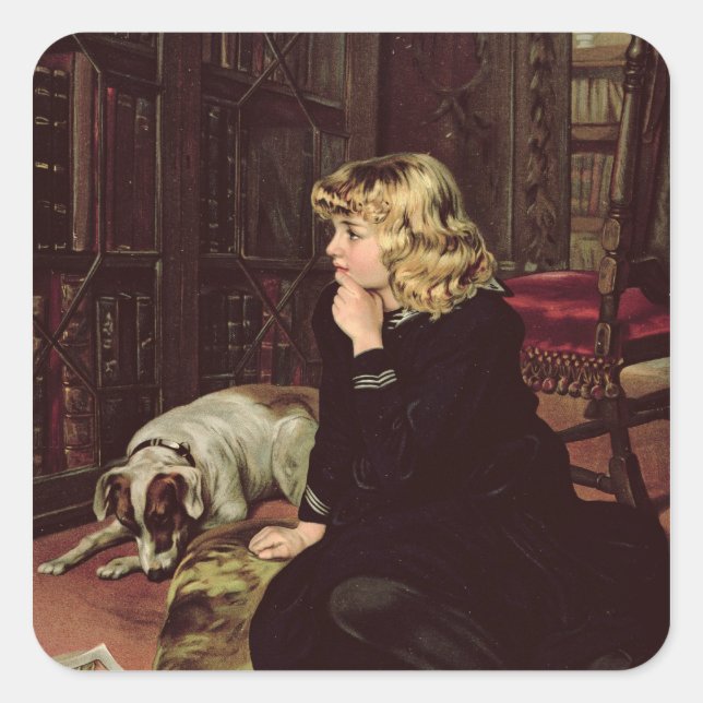 Adesivo Quadrado O Que Lerei? (Frente)