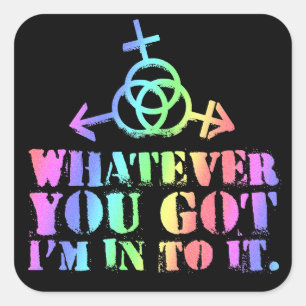 Adesivo Quadrado "O que quer que você obteve" grafites do orgulho