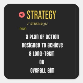 Adesivo Quadrado O que significa Estratégia?