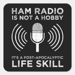 Adesivo Quadrado O Rádio Ham Não É Um Hobby