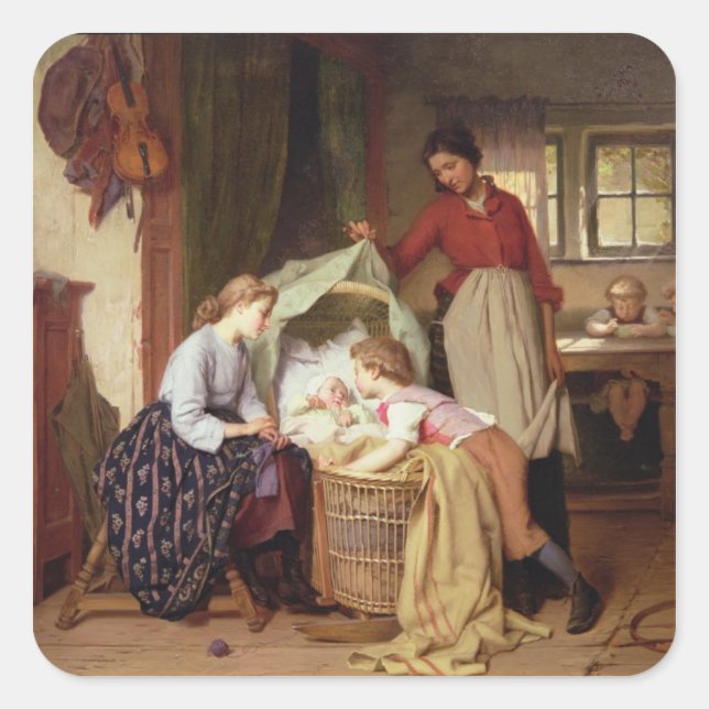 Adesivo Quadrado O recém-nascido (Frente)