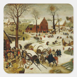 Adesivo Quadrado O recenseamento em Bethlehem