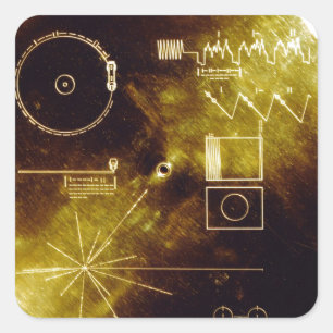 Adesivo Quadrado O registro dourado do explorador