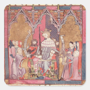 Adesivo Quadrado O rei administrando a justiça