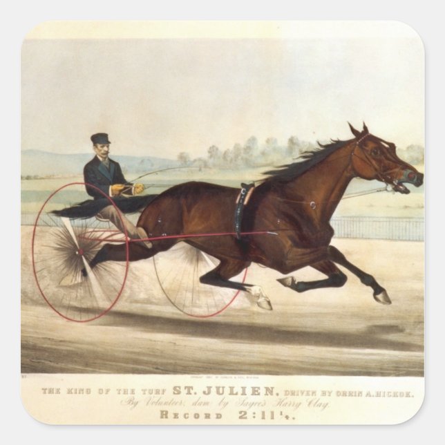 Adesivo Quadrado O Rei do Turf, Rua. Julien' (Frente)