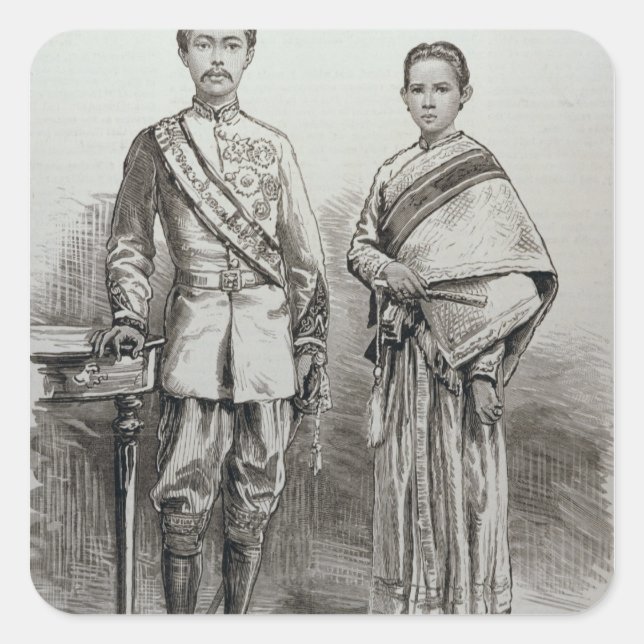 Adesivo Quadrado O Rei e a Rainha de Sião (Frente)