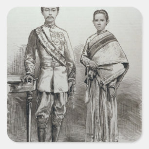 Adesivo Quadrado O Rei e a Rainha de Sião