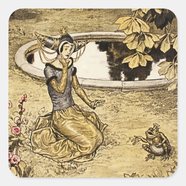 Adesivo Quadrado "O Rei Sapo" de Erich Schutz (Frente)