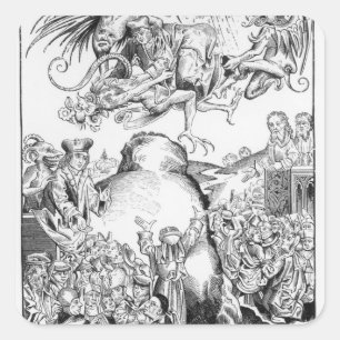 Adesivo Quadrado O reino do anticristo