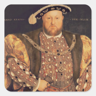 Adesivo Quadrado O retrato de Henry VIII envelheceu 49, 1540