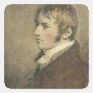 Adesivo Quadrado O retrato de John Constable (1776-1837) envelheceu