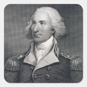Adesivo Quadrado O retrato do general principal Philip Schuyler,