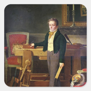 Adesivo Quadrado O retrato presumiu ser Alfred de La Chaussee