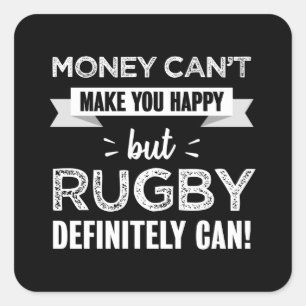 Adesivo Quadrado O Rugby faz você feliz.