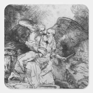 Adesivo Quadrado O sacrifício de Abraham, 1645