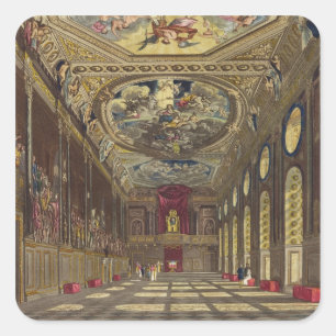 Adesivo Quadrado O Salão de St George, castelo de Windsor, 'do Res