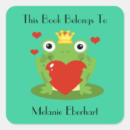 Adesivo Quadrado O Sapo Príncipe Bookplate
