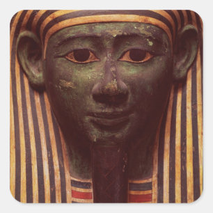 Adesivo Quadrado O sarcófago de Psametik (664-610BC) detalhe de